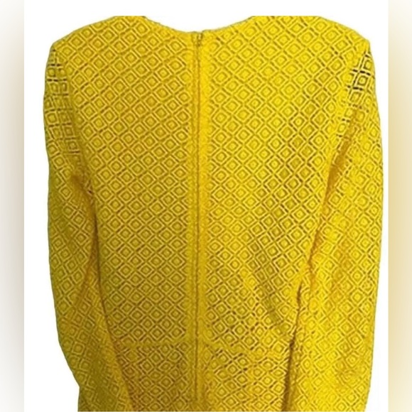 H&M Crochet Mini Romper Long‎ Sleeves Bright Yellow Size 4 - Picture 5 of 7